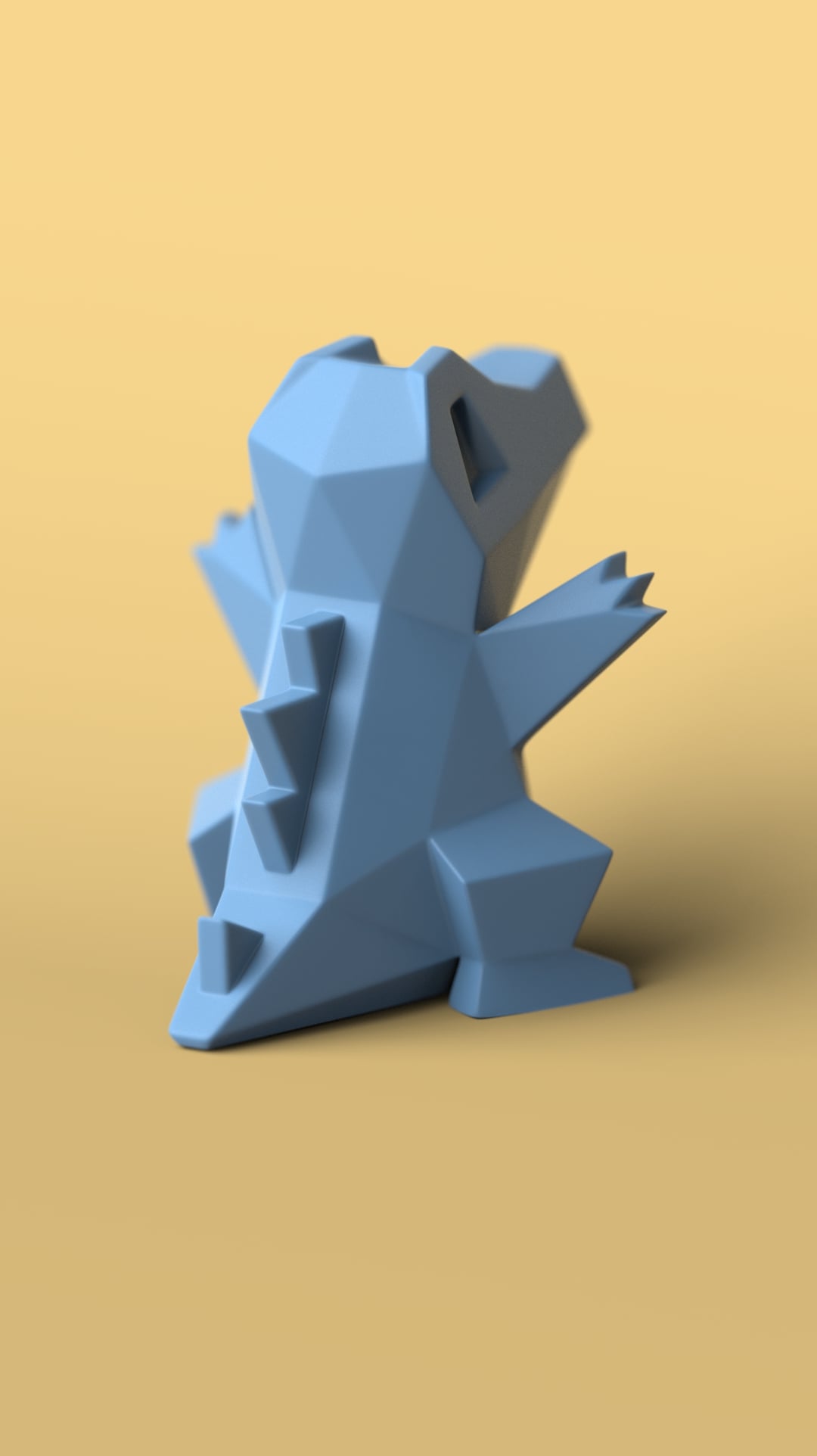 Low-poly Totodile (Version 2) 3d model