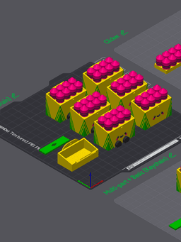 Cute Articulated & Clicker Crayon Box | Support-free 3d model