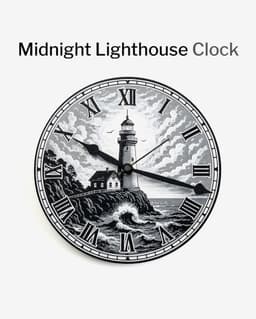 Midnight Lighthouse Clock 3d model