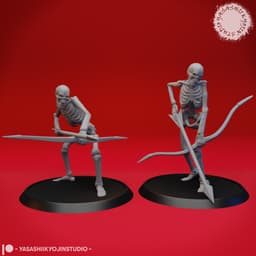 Undead Skeleton Archers - Tabletop Miniature 3d model