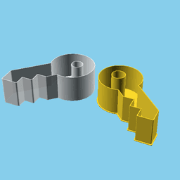 Key, nestable box (v1) 3d model