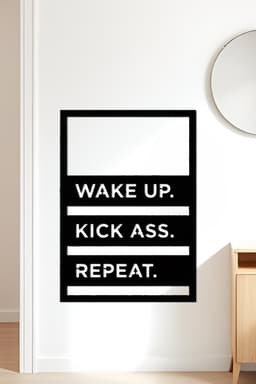 Wake Up Wall Art, Wall Decor, Home Decor 3d model
