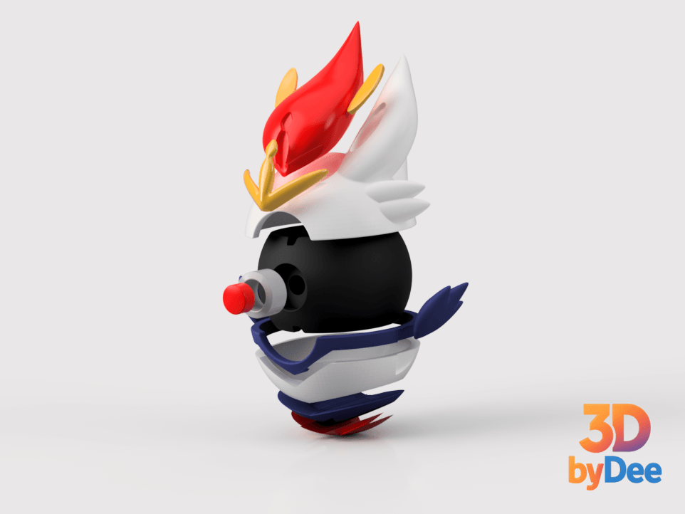 Cinderace Poke Ball 3d model
