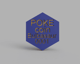 Bulbasaur Pokemon PokeCoin 3MF 3d model