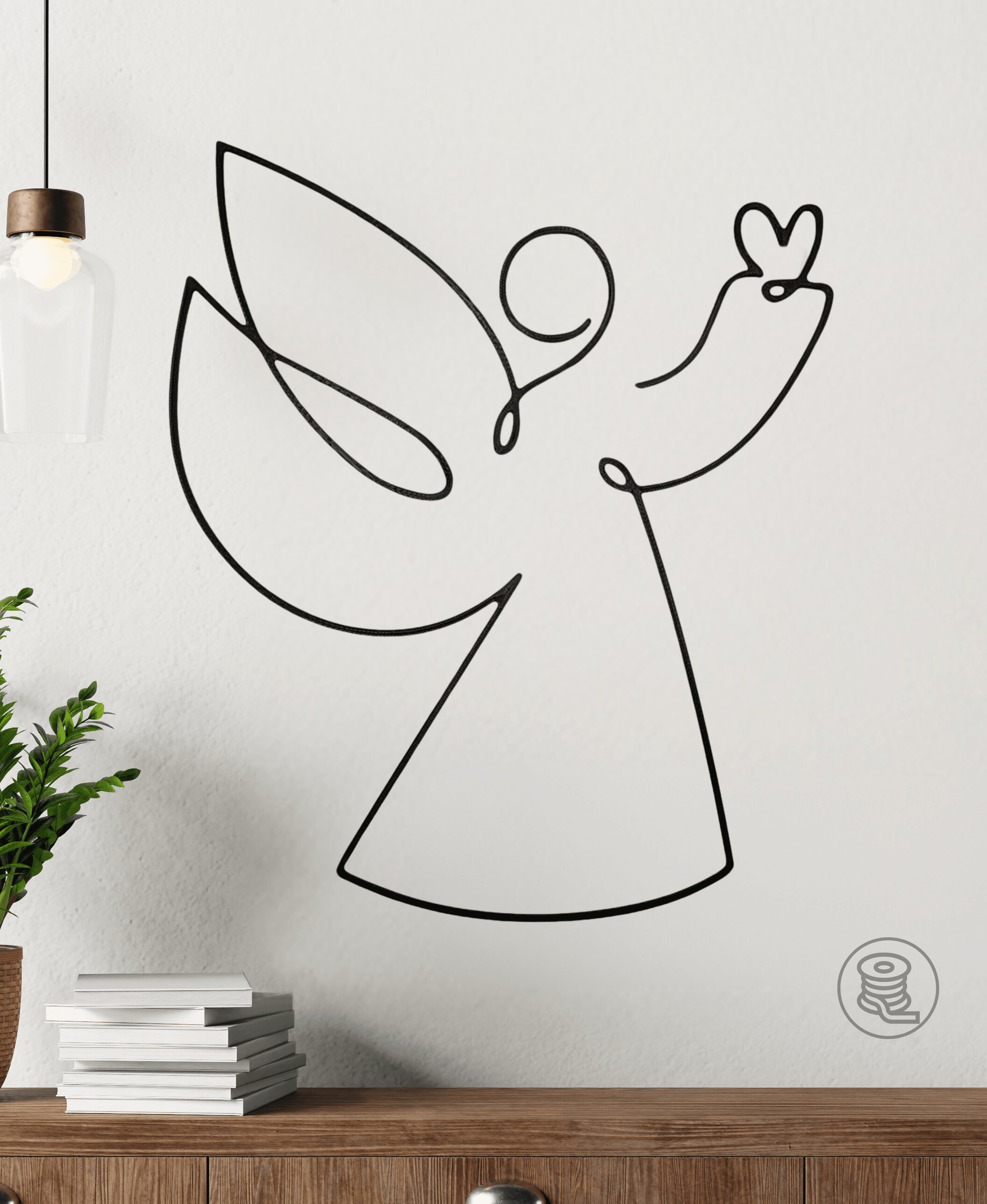 Angel Heart Wall Art 3d model