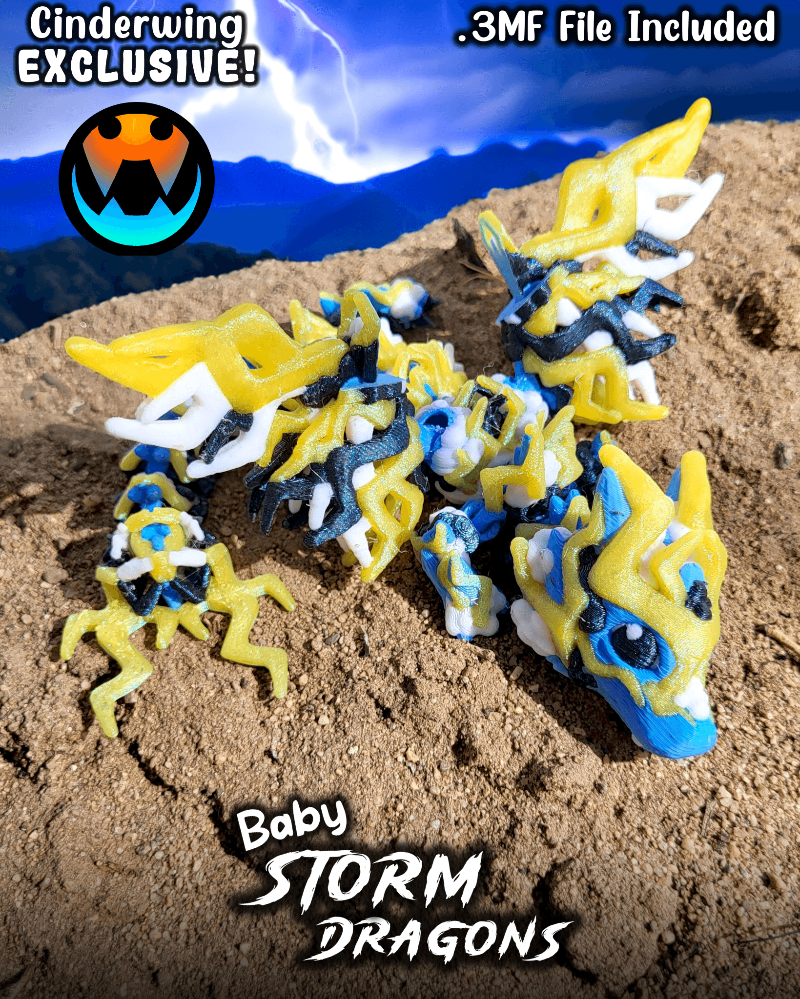Baby Storm Dragon 3d model