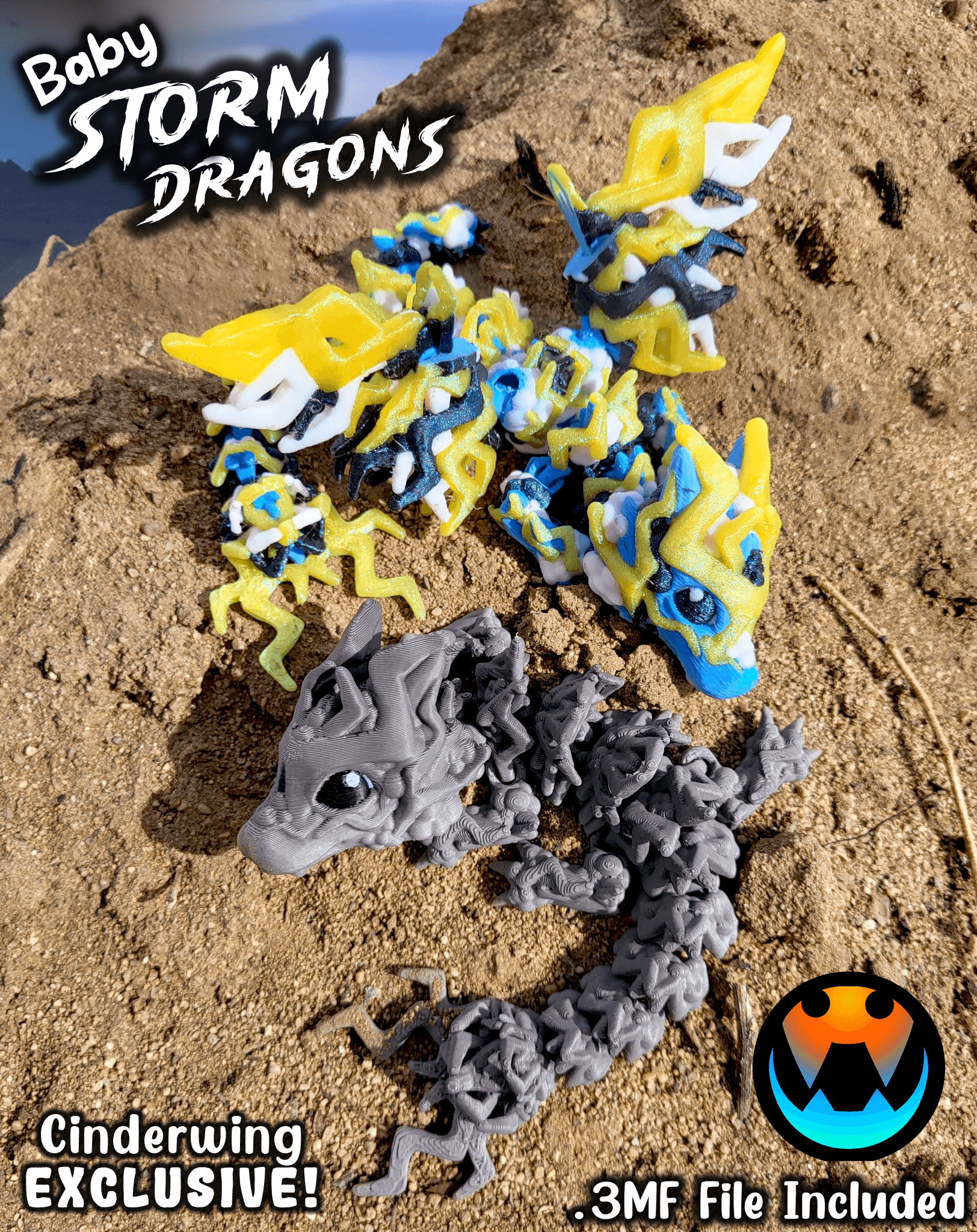 Baby Storm Dragon 3d model
