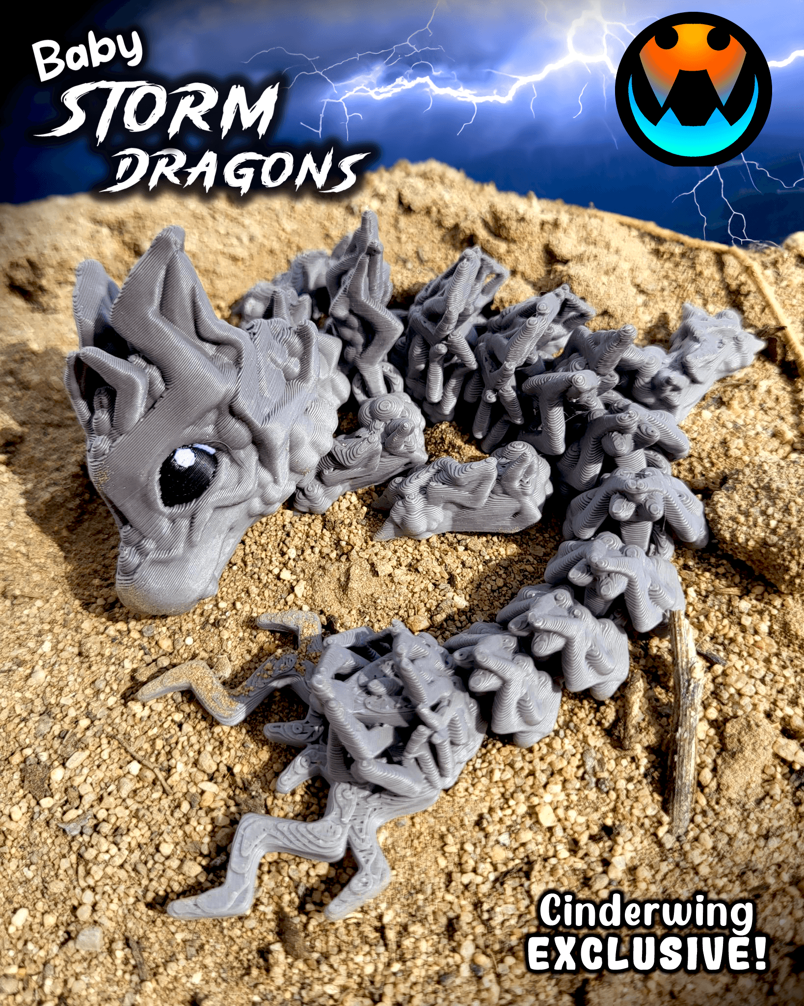 Baby Storm Dragon 3d model