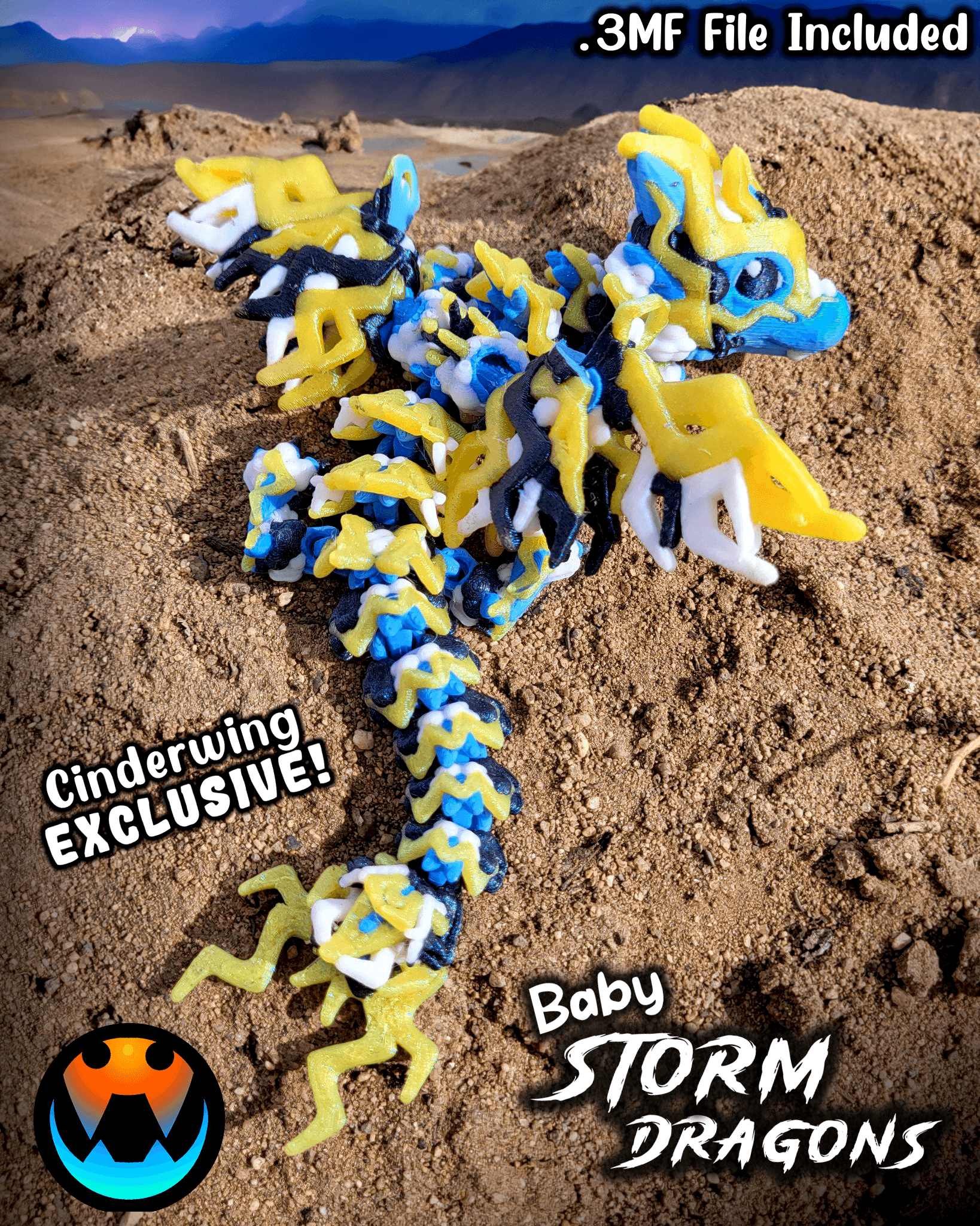 Baby Storm Dragon 3d model