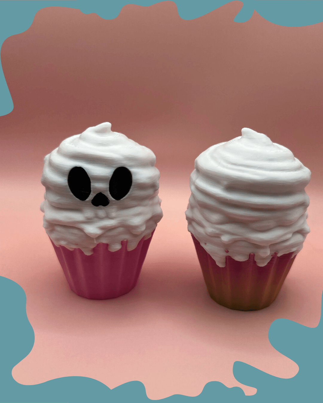 Spooky Skull Cupcake! 3d model