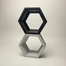 Wall Mounted Hex Storage 3d model