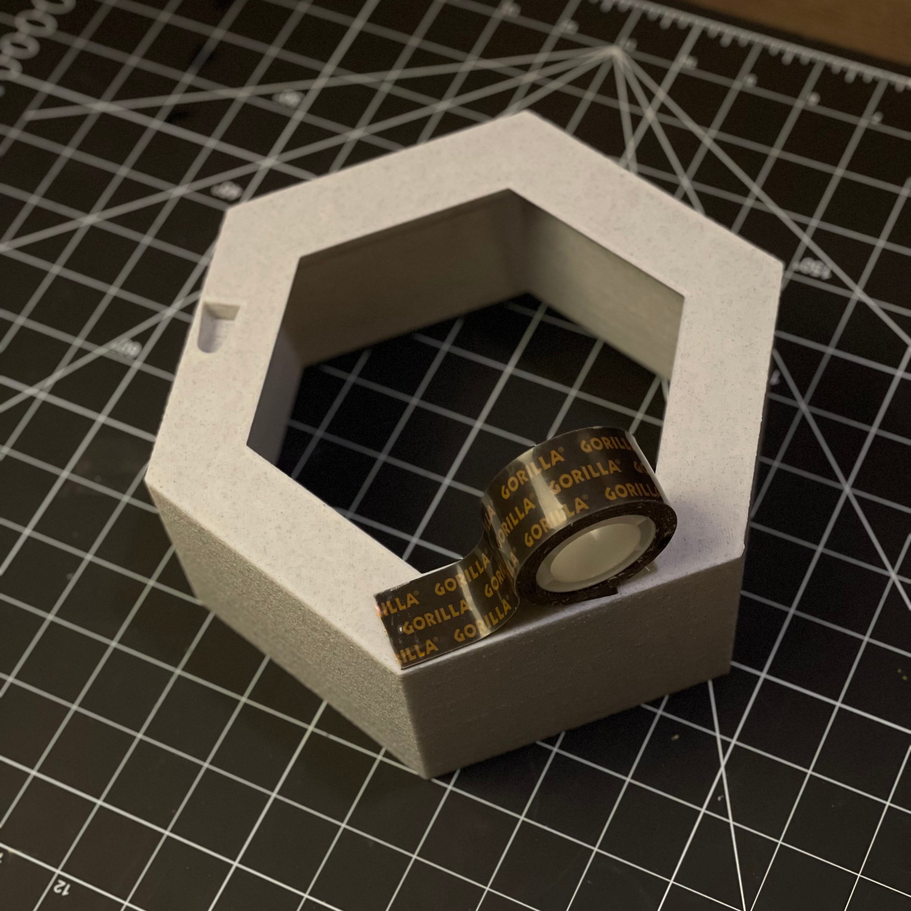 Wall Mounted Hex Storage 3d model