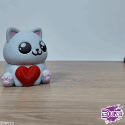 Crazy Panda & Cat ( No Supports ) 3d model