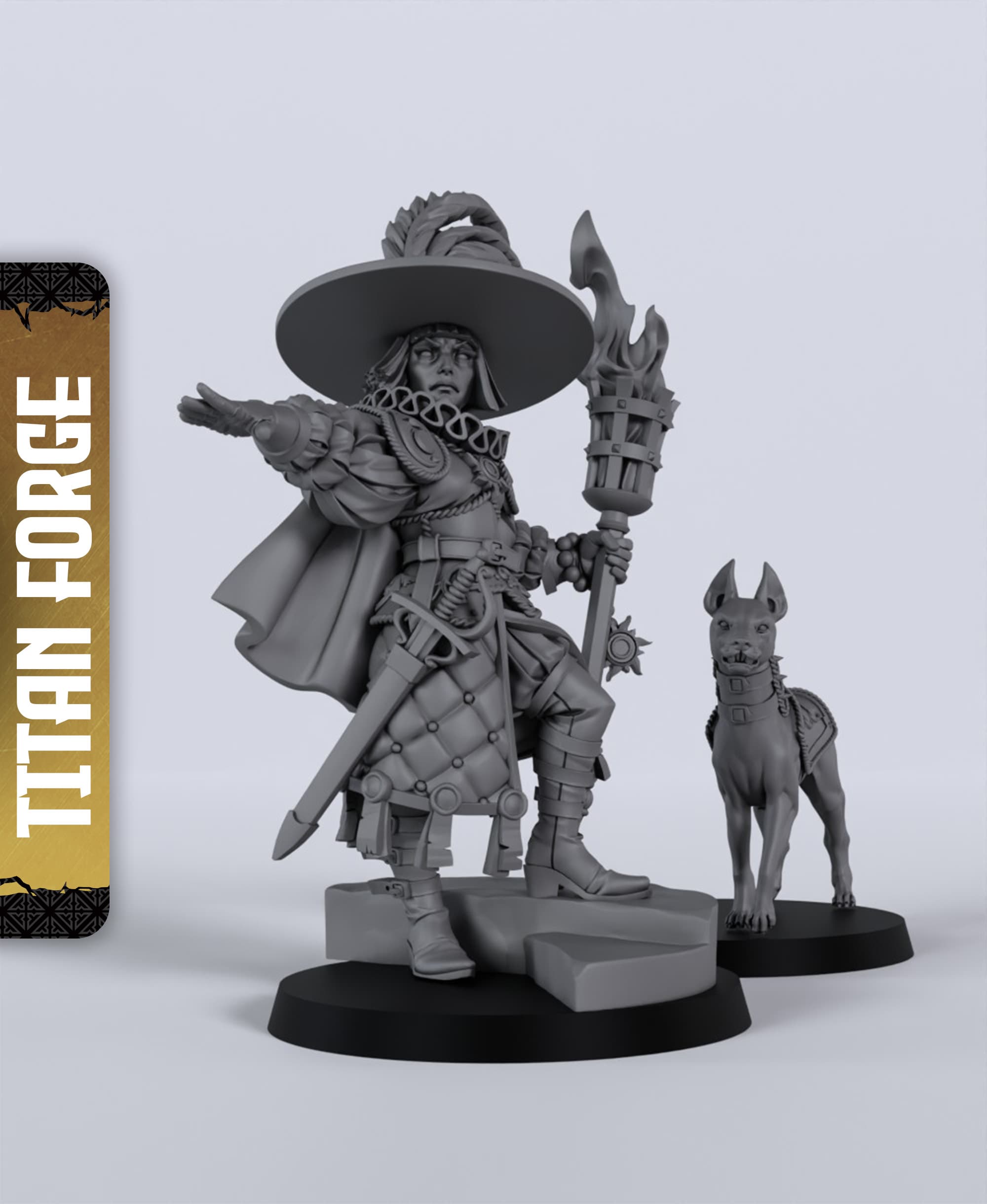 Crusade Inquisitor - With Free Dragon - 5e DnD Inspired for RPG and Wargamers 3d model