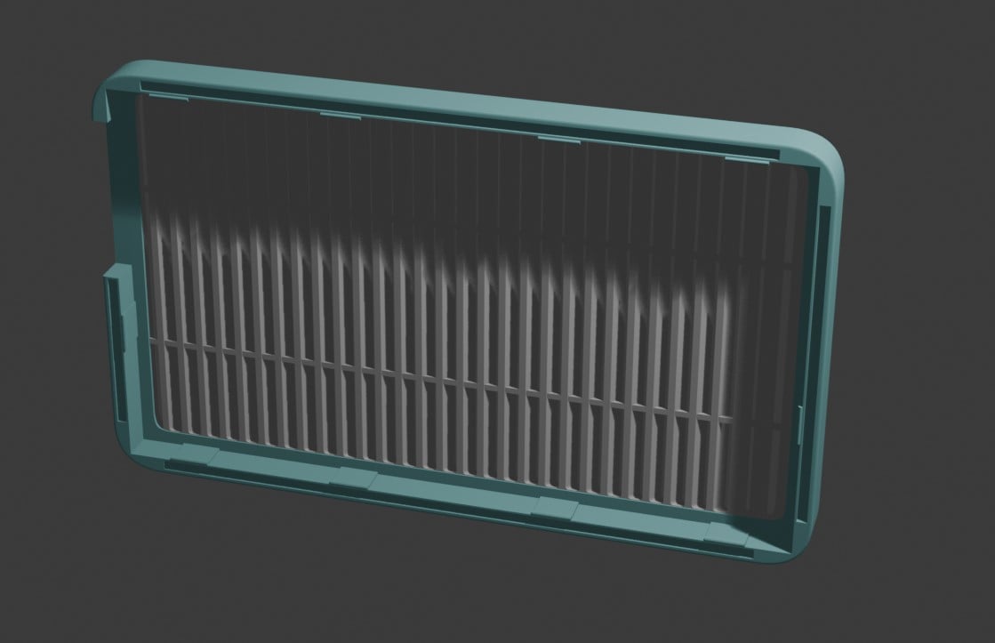 Rejilla con marco 3d model