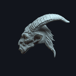 Ballhorn v1 Action Figure Head 3d model