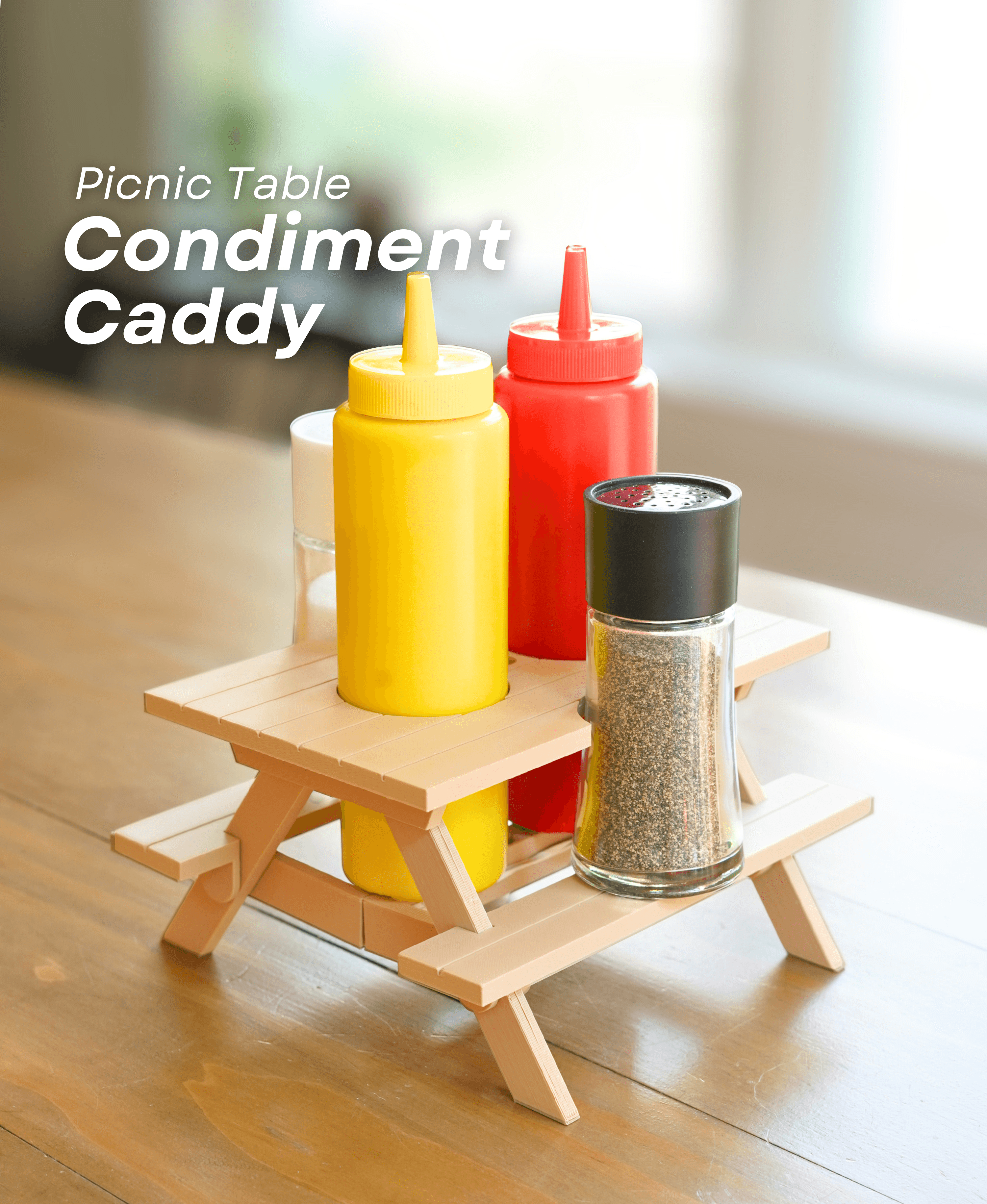 Picnic Table Condiment Caddy 3d model
