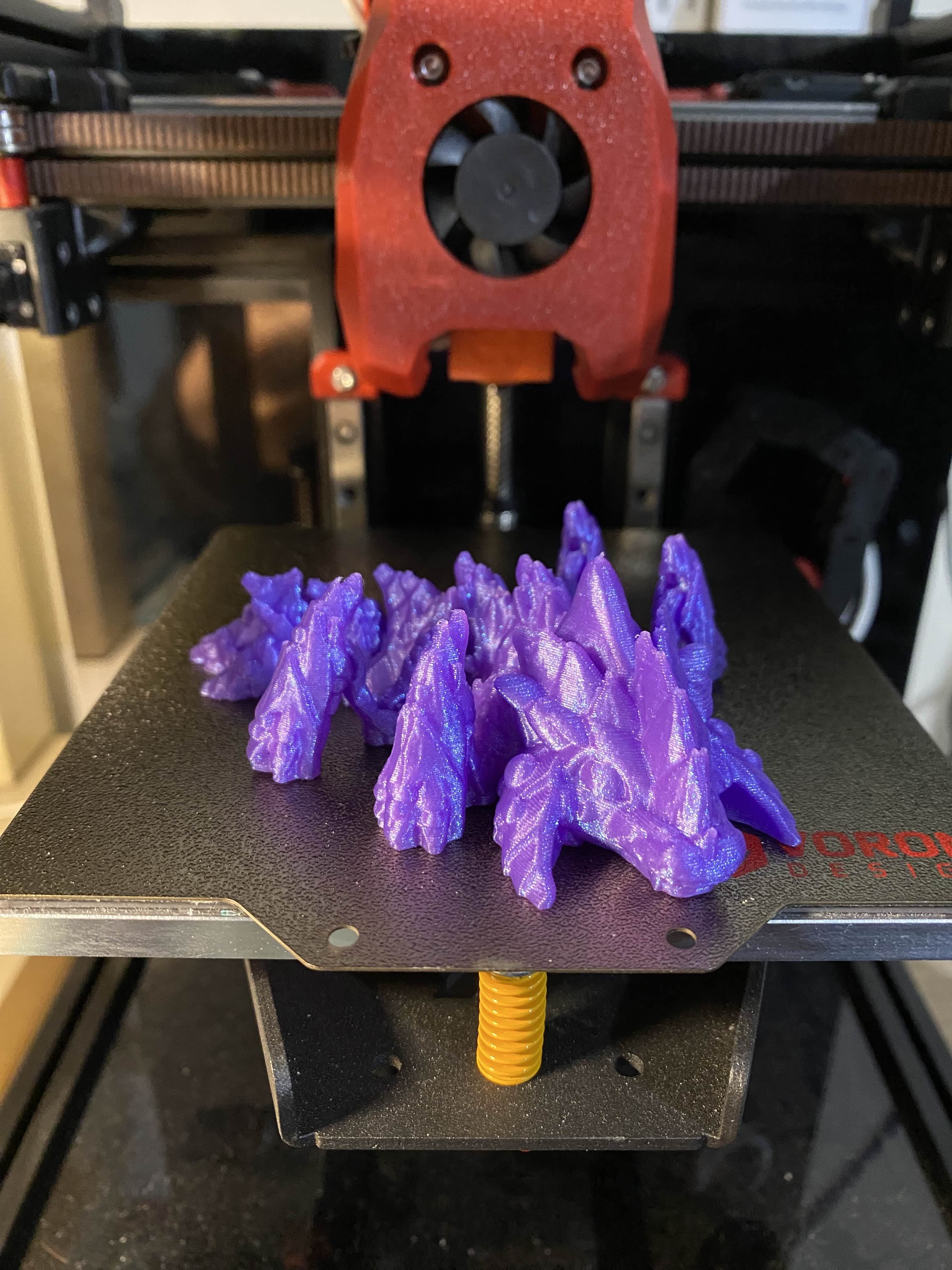 Wonderful Print, Tadlings fit perfect on the Voron 0, Filament DREMC Nebula Purple.