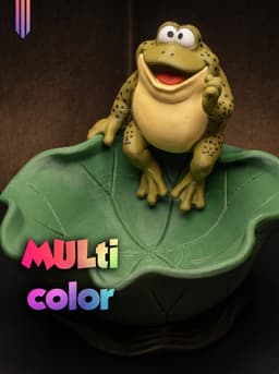 Happy Frog Lily Pad 3MF | Nature Decor Multi-Color | FDM 3d model
