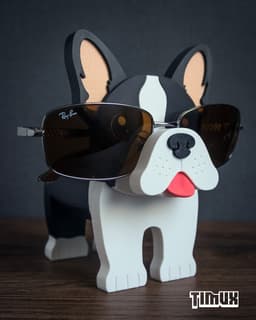 BOSTON TERRIER GLASSES HOLDER 3d model