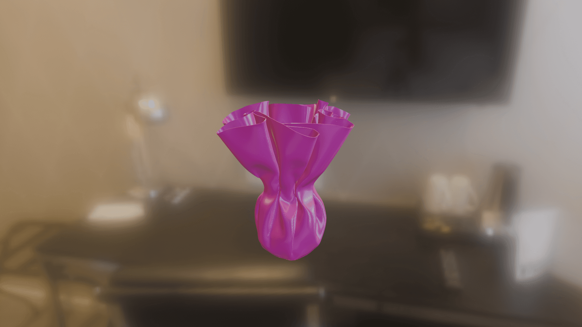Cloth Ball Vase 3d model