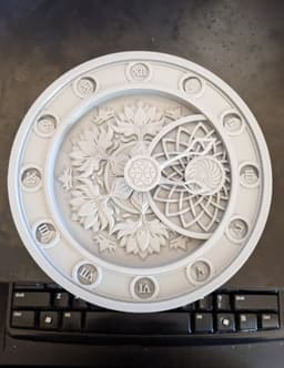 Mandala clock face 3d model