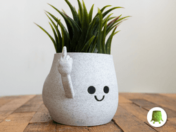 Happy Chunky Bum Middle Finger Pot 3d model