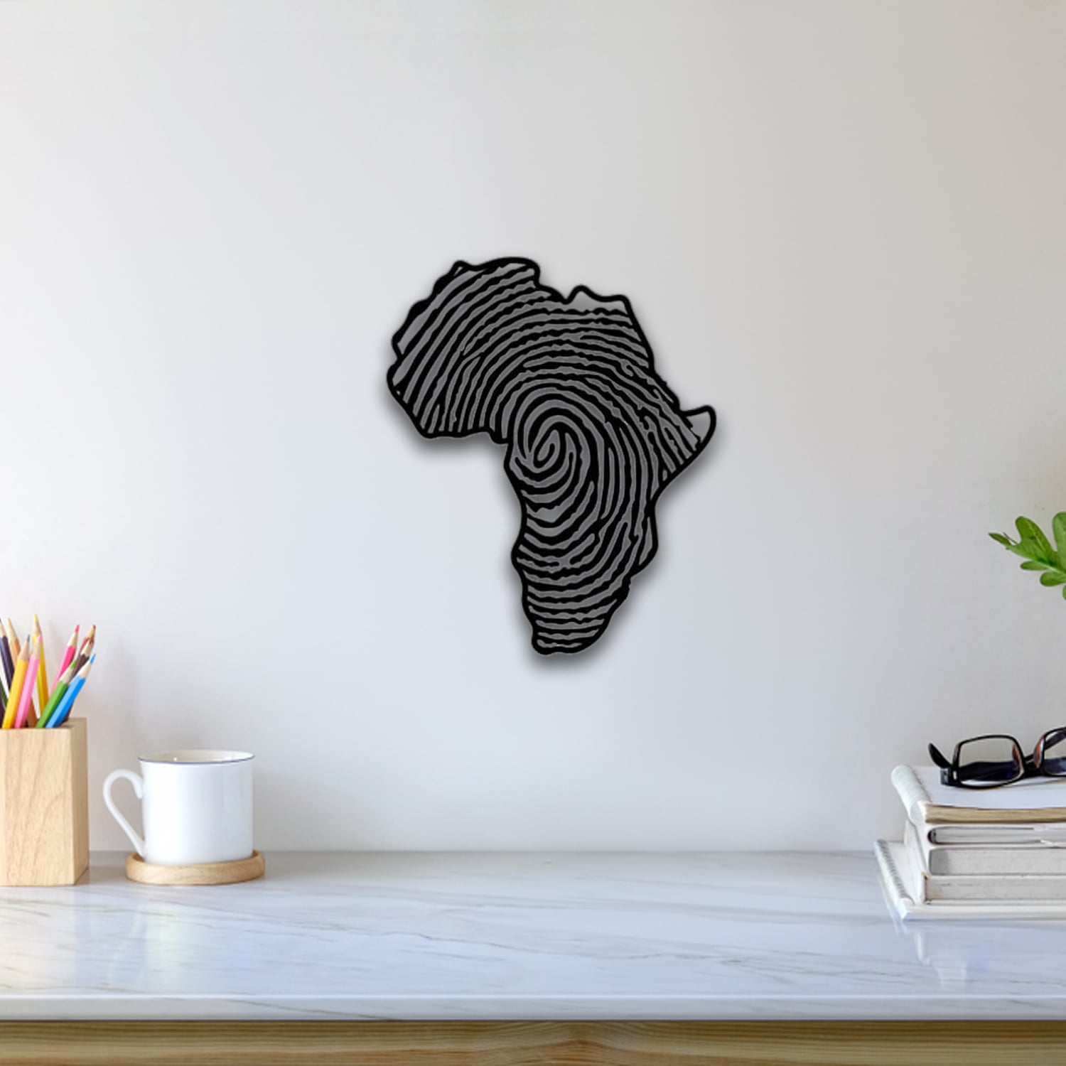 African Map Wall Art 3d model