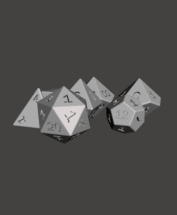 One Twenty Dice Set - Large 3d model