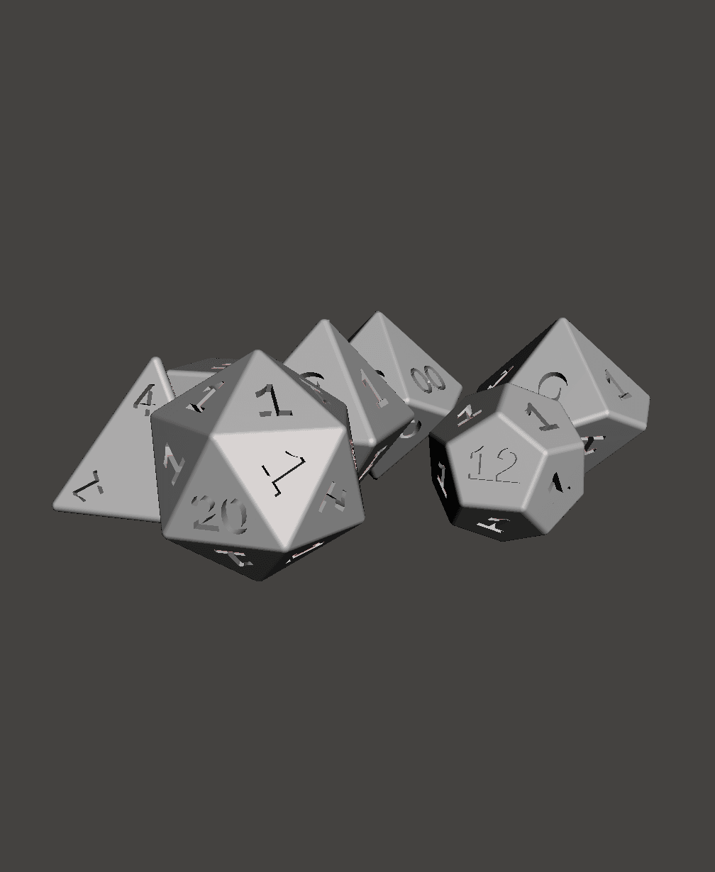 One Twenty Dice Set - Large 3d model