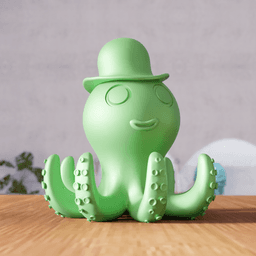 Octopus Figurine - Desk Decor Sculpture 3d model