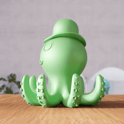 Octopus Figurine - Desk Decor Sculpture 3d model