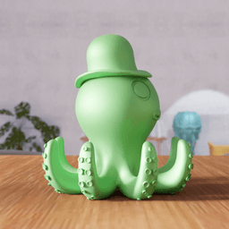 Octopus Figurine - Desk Decor Sculpture 3d model
