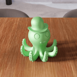 Octopus Figurine - Desk Decor Sculpture 3d model