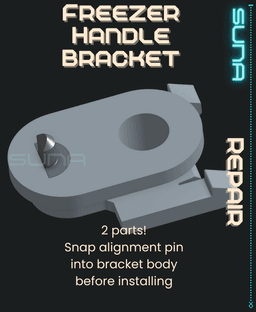 Freezer Handle Bracket (GE REPAIR/UPGRADE) 3d model
