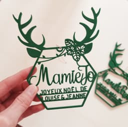 Customizable deer Christmas ball 3d model