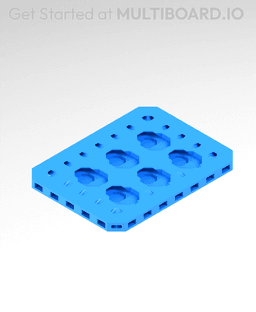 4x3 MU - Point Hole MU - MultiBoard Plate 3d model