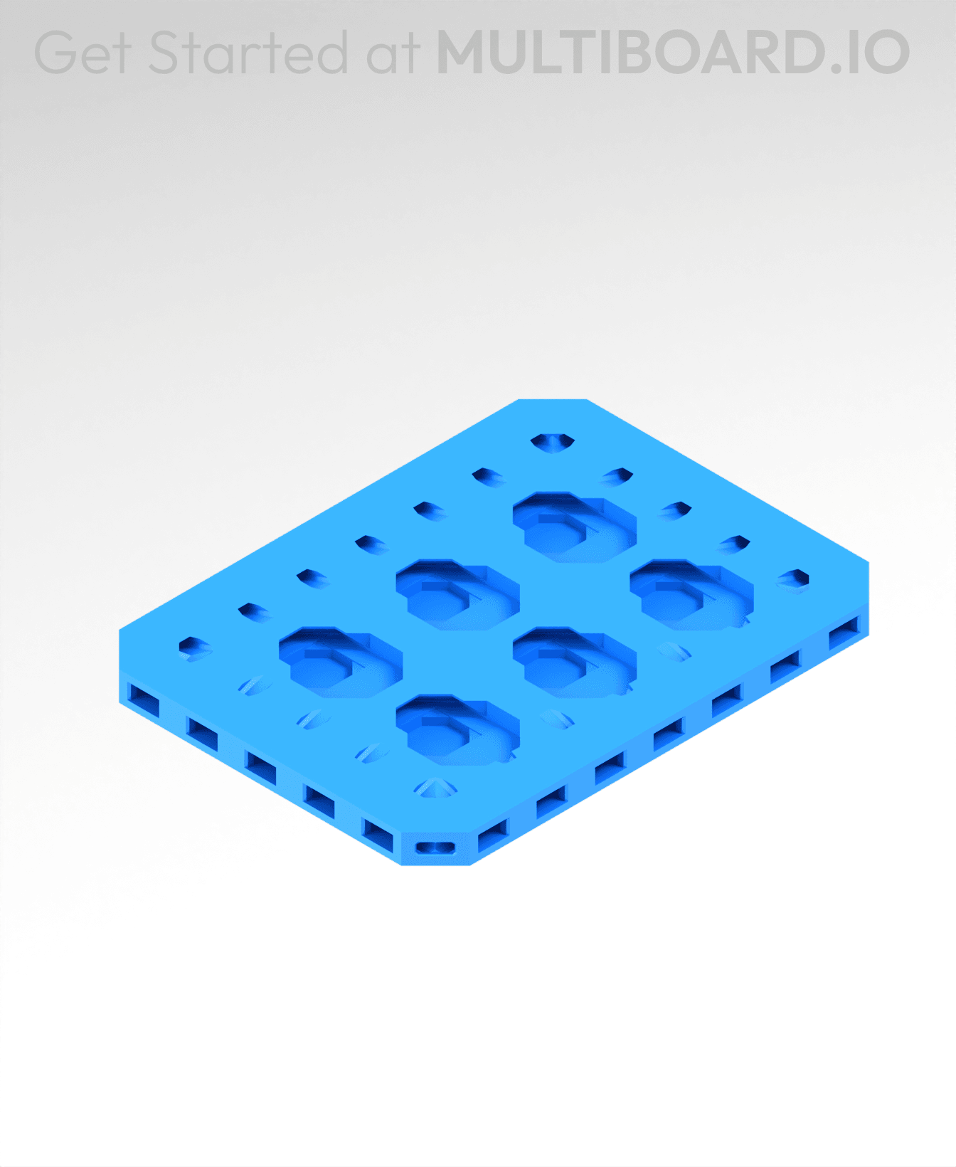 4x3 MU - Point Hole MU - MultiBoard Plate 3d model