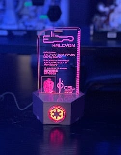 LED Halcyon Passport Display Stand 3d model