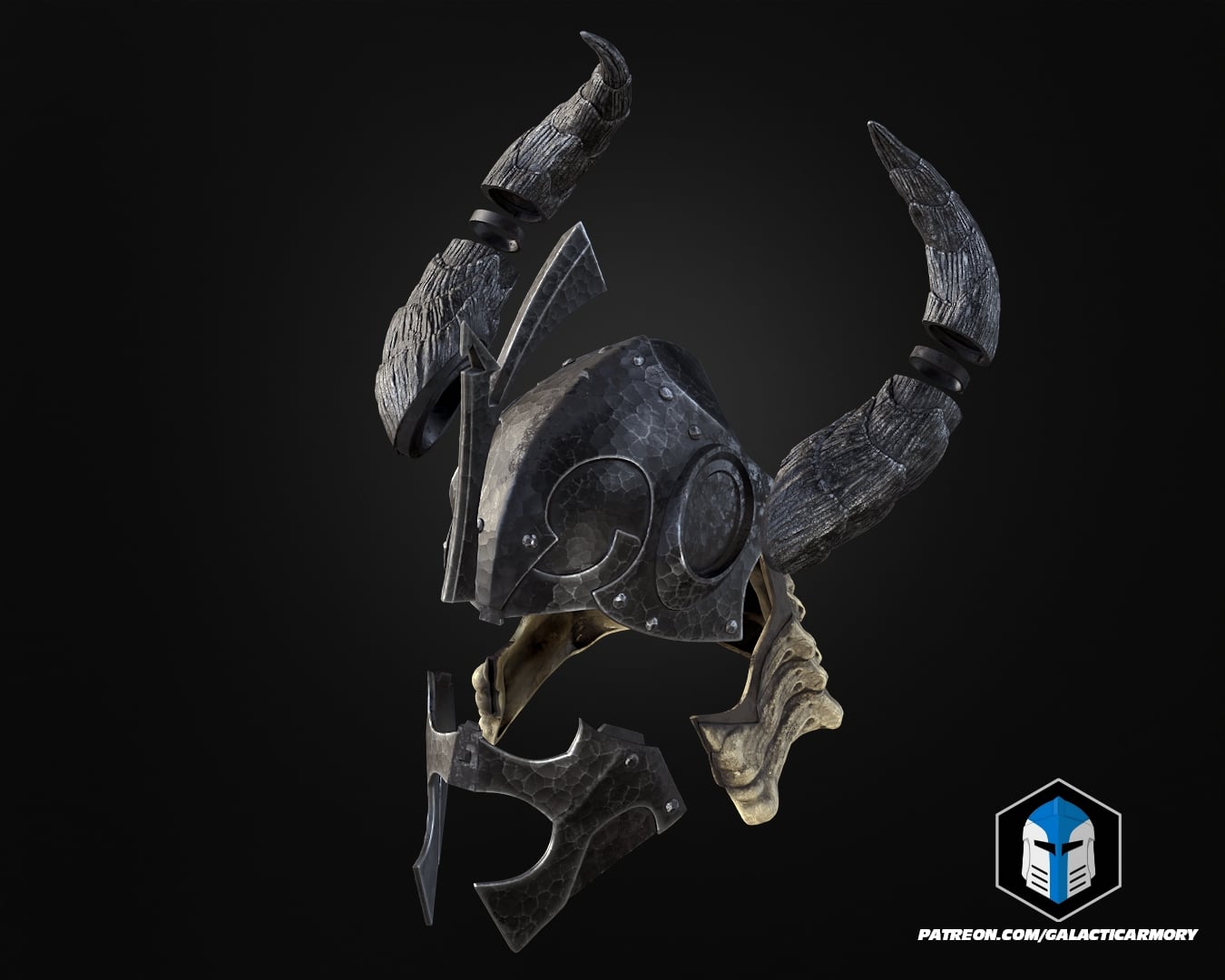 Dragonbone Helmet - 3D Print Files 3d model