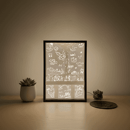 Jinx Arcane League of Legends Shadow Box LED Lamp Book Nook 3d model