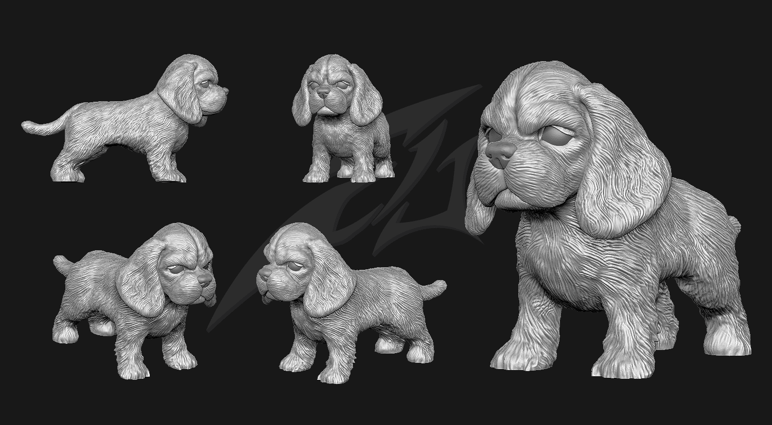 American Cocker Spaniel 3d model