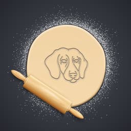 Dog Face Cookie Cutter, Biscuit Cutter 3d model