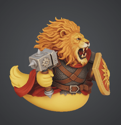 Sunmane Guardian Duck – Roaring Valor Edition 3d model