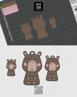 Capybara Wiggle Keyring 3d model