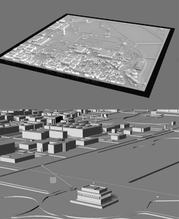 WASHINGTON D.C, Skyline 3d map 3d model