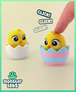 Hatchling: Chick Fidget Clicker Keychain 3d model