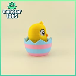 Hatchling: Chick Fidget Clicker Keychain 3d model