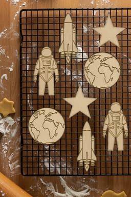 Space Set Cookie Cutter, Biscuit Cutter 3d model