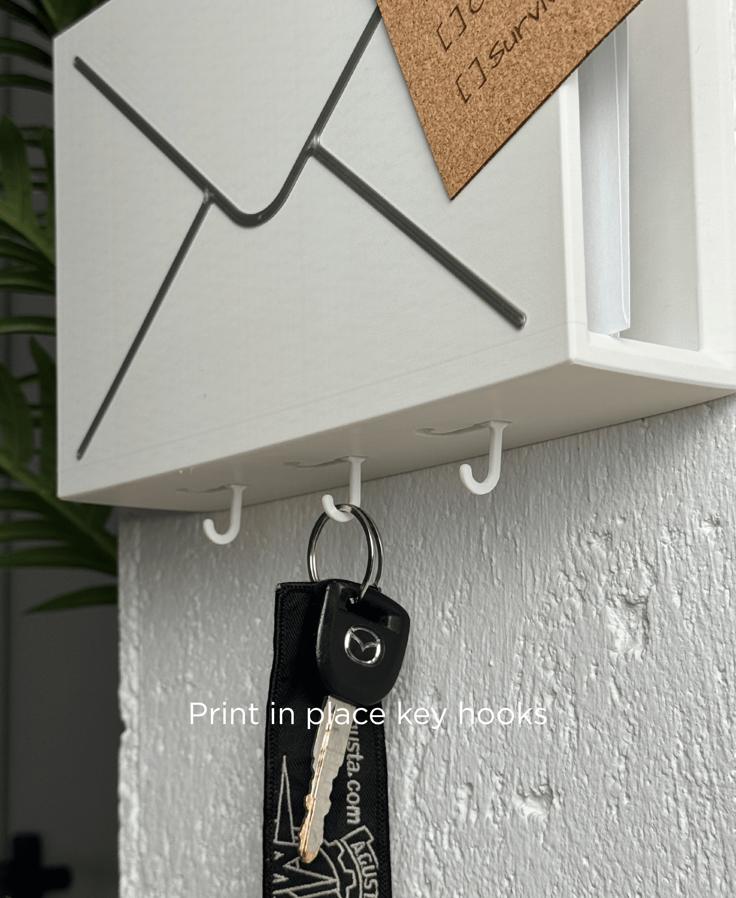 Inbox, Wall-mounted Mail & Key holder. 3d model